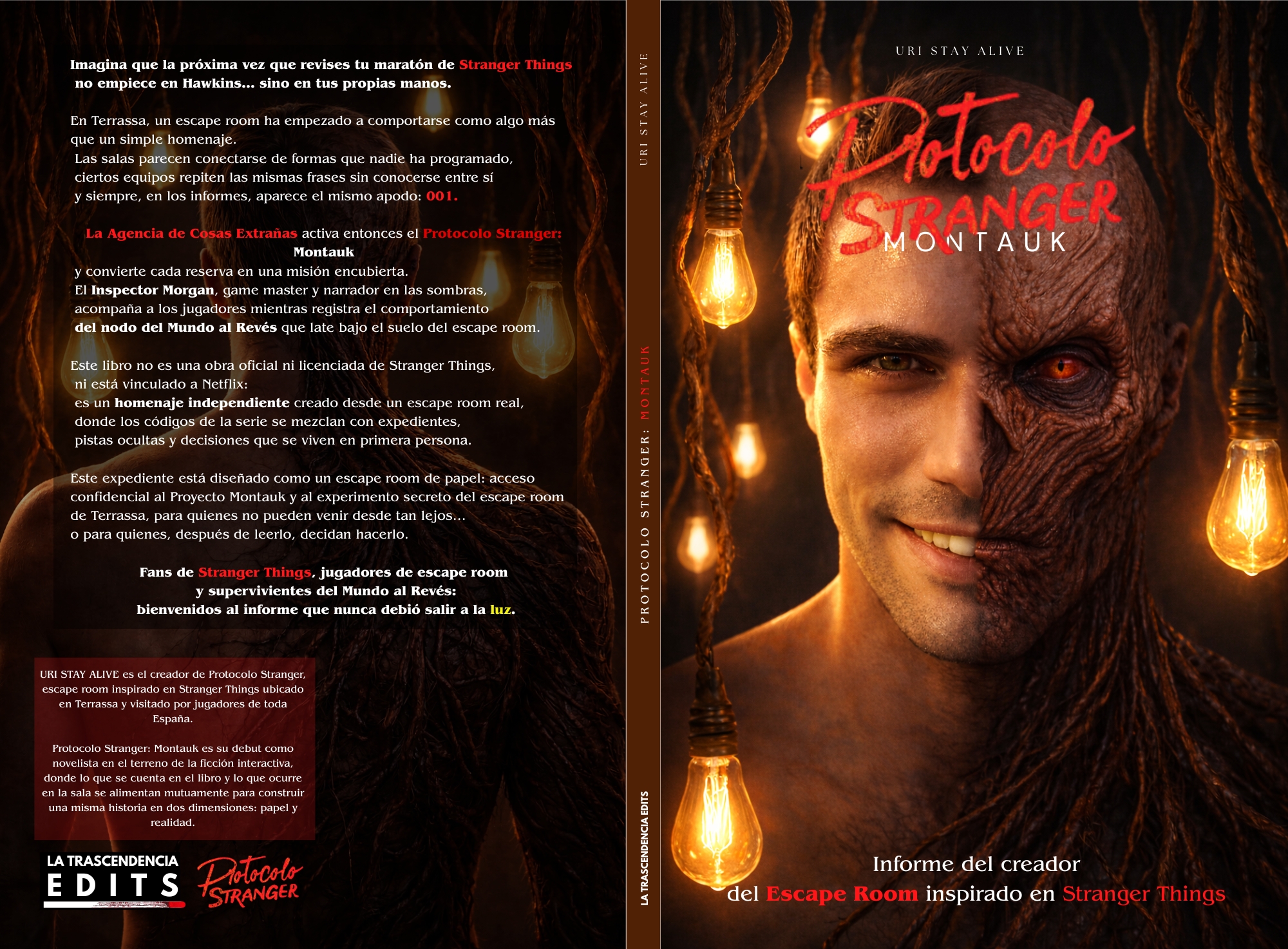 Portada completa del libro Protocolo Stranger Montauk de Uri Stay Alive