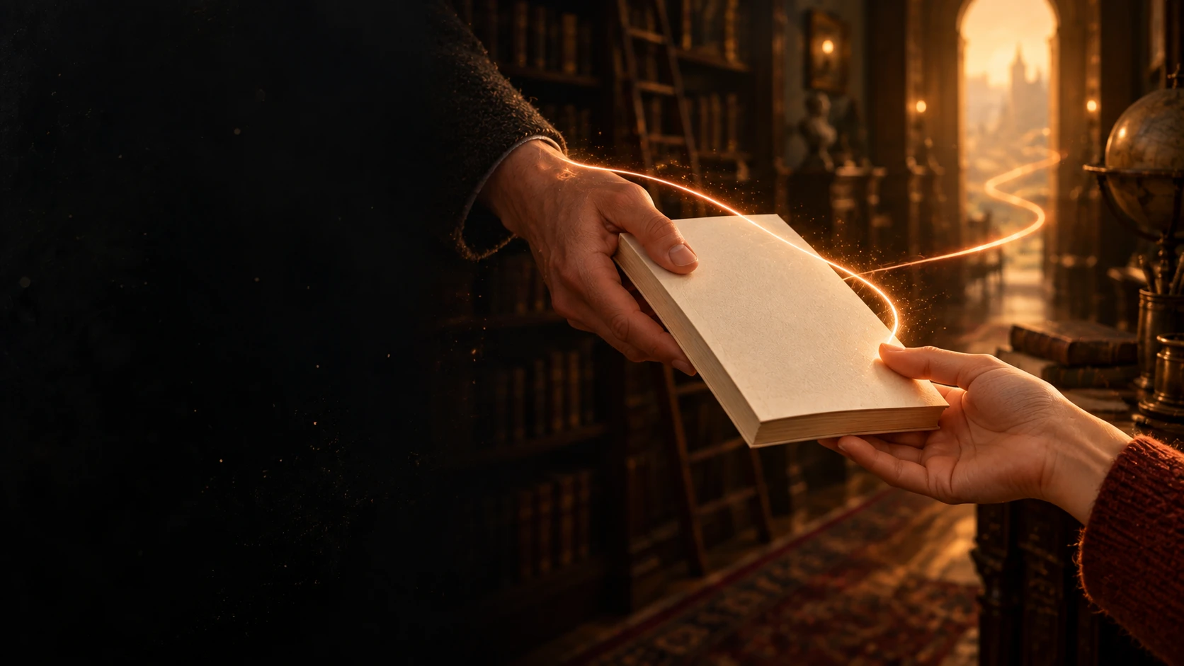 Dos personas comparten un libro